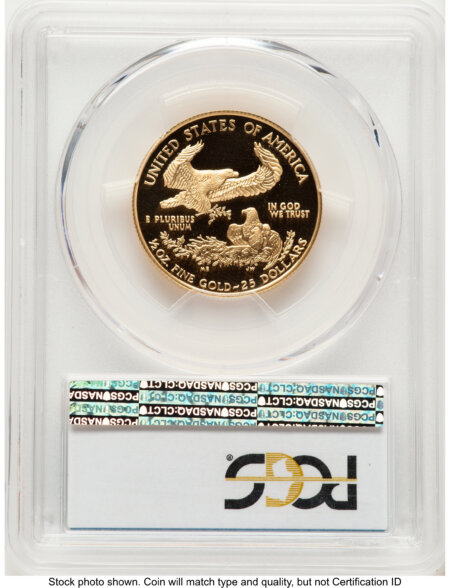 2008-W Proof Gold Eagle 1/2 oz Blue Gradient 70 PCGS