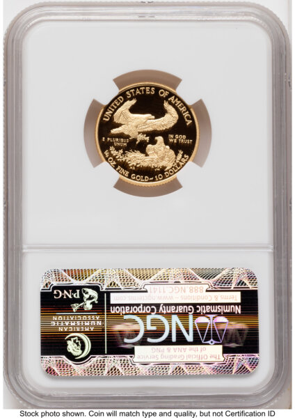 2013-W Proof Gold Eagle 1/4 oz ER Blue 70 NGC
