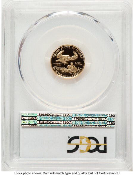 2016-W Proof Gold Eagle 1/10 oz Blue Gradient 70 PCGS
