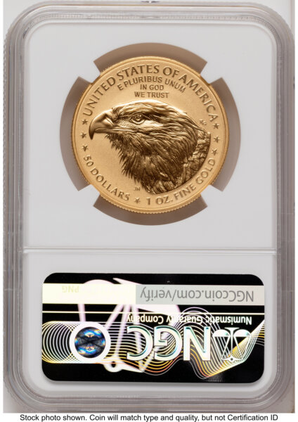 2026-W Enhanced Gold Eagle 1 oz AR Kenneth Bressett Red Book 70 NGC