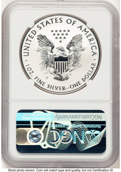 2019-S Enhanced Reverse Proof Silver Eagle 1 oz ER Trolley Label 69 NGC
