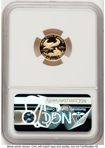 2015-W Proof Gold Eagle 1/10 oz Red Book 70 NGC