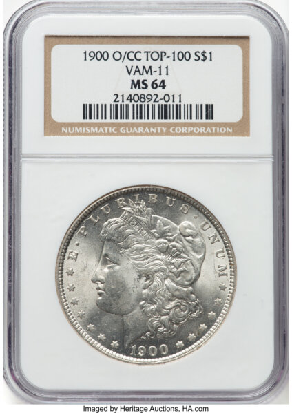 1900-O/CC $1 VAM-11, MS 64 NGC