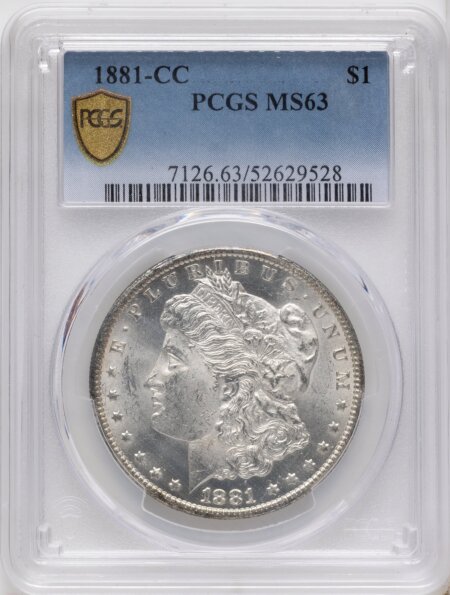 1881-CC S$1 PCGS Secure 63 PCGS