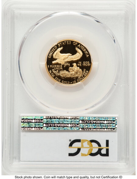 1993-P Proof Gold Eagle 1/4 oz Blue Gradient 70 PCGS