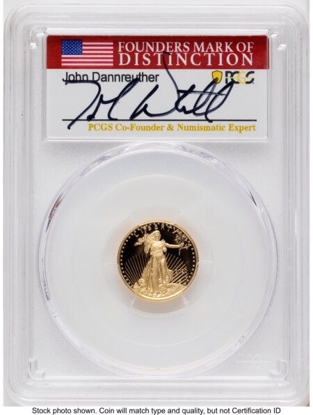 2020-W Proof Gold Eagle 1/10 oz FDI John Dannreuther 70 PCGS