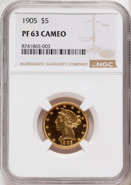 1905 $5, CA 63 NGC