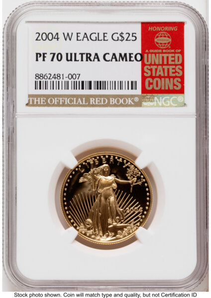 2004-W Proof Gold Eagle 1/2 oz Red Book 70 NGC