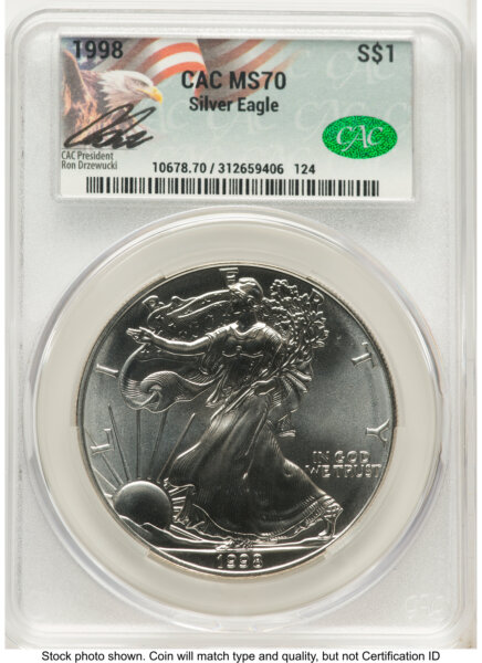 1998 Silver Eagle Ron Drzewucki 70 CACG
