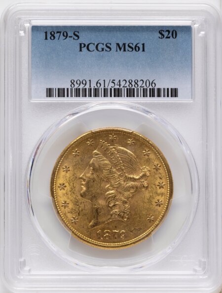 1879-S $20 61 PCGS