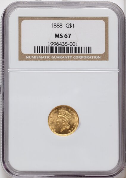 1888 G$1 67 NGC