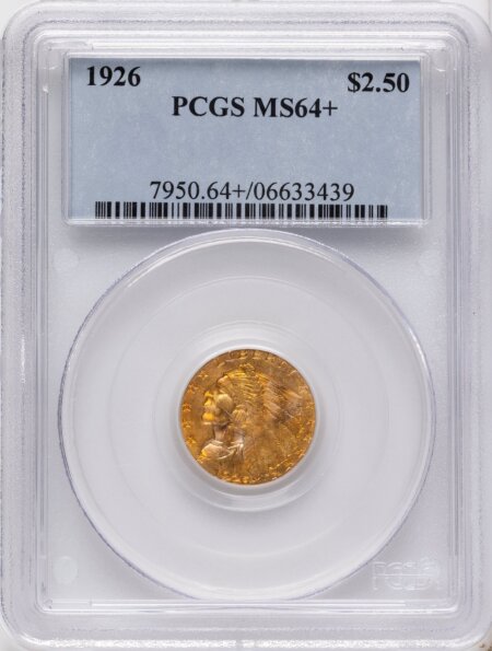 1926 $2 1/2 PCGS Plus 64 PCGS