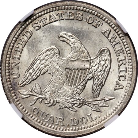 1854 25C ARROWS 65 NGC