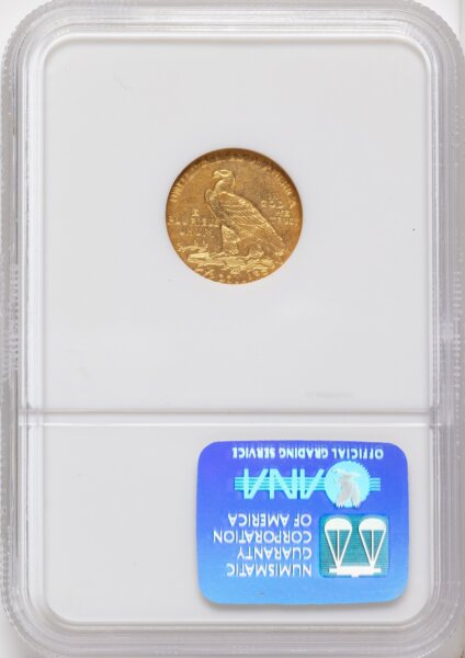 1911-D $2 1/2 Brown Label 58 NGC
