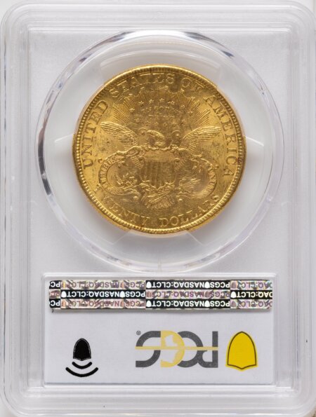 1877 $20 PCGS Secure Blue Gradient 61 PCGS