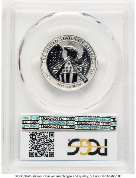 2007-W Reverse Proof Platinum Eagle 1/2 oz Blue Gradient 70 PCGS