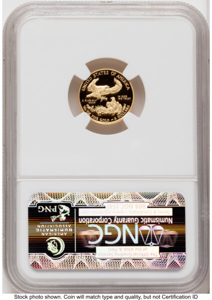 2012-W Proof Gold Eagle 1/10 oz ER Blue 70 NGC