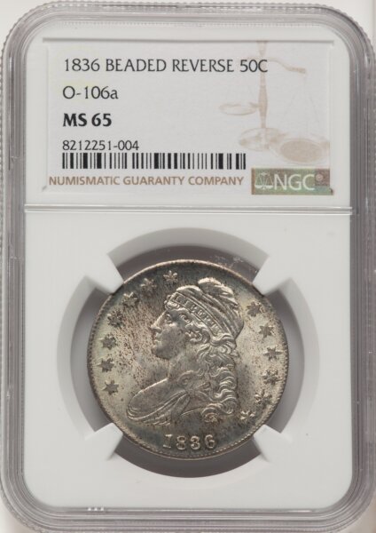 1836 50C O-106a, MS 65 NGC