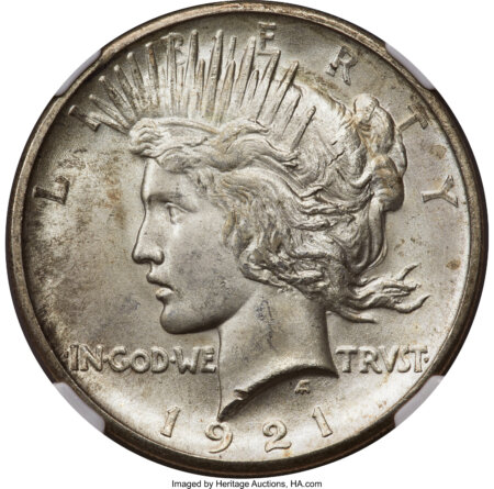 1921 S$1 Peace, MS 65 NGC