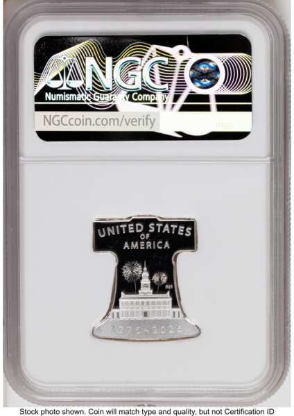 2026-P Freedom Ringing Liberty Bell 1/2 oz Silver Medal FDI America 250 Congress Building Label 69 NGC