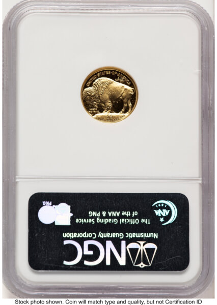2008-W Proof Gold Buffalo 1/10 oz ER Blue 70 NGC
