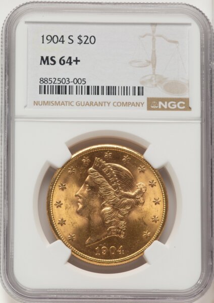 1904-S $20 NGC Plus 64 NGC