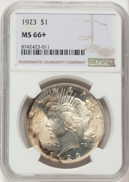 1923 S$1 NGC Plus 66 NGC