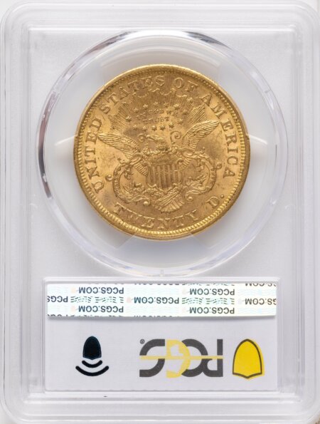 1869-S $20 CAC 58 PCGS