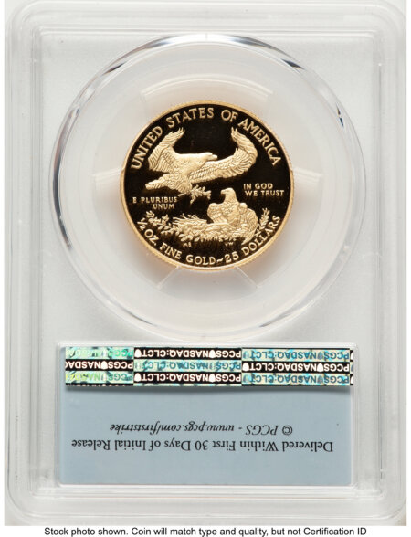 2017-W Proof Gold Eagle 1/2 oz FS Flag 70 PCGS