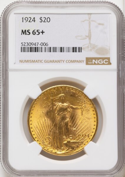 1924 $20 Saint NGC Plus 65 NGC