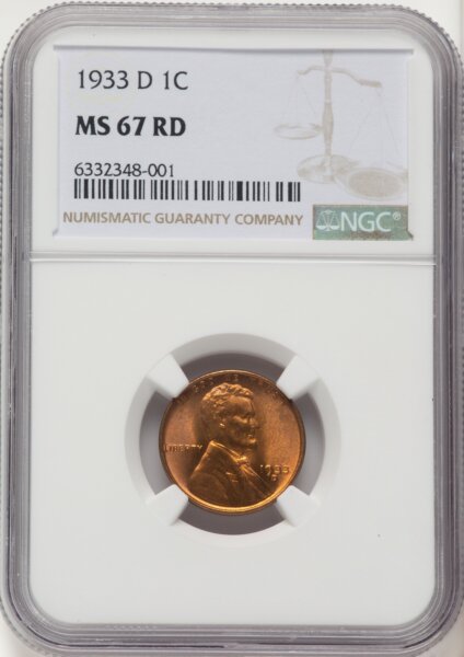 1933-D 1C, RD 67 NGC