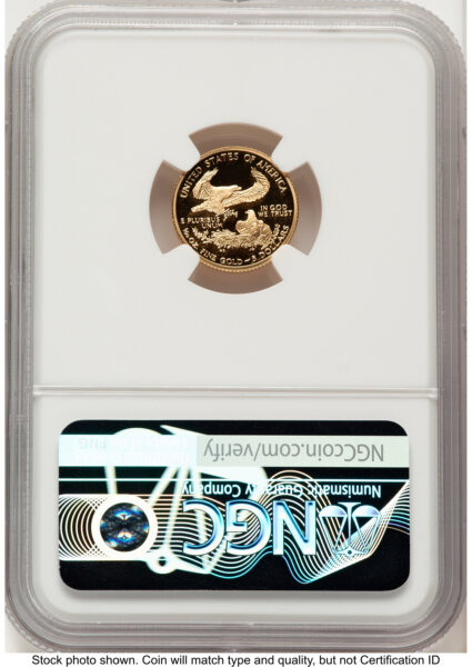 2001-W Proof Gold Eagle 1/10 oz Red Book 70 NGC