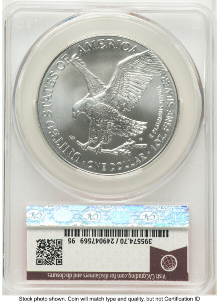 2026 Silver Eagle First Day of Delivery Red Book 70 CACG