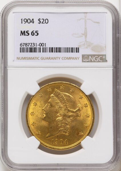 1904 $20 Liberty 65 NGC