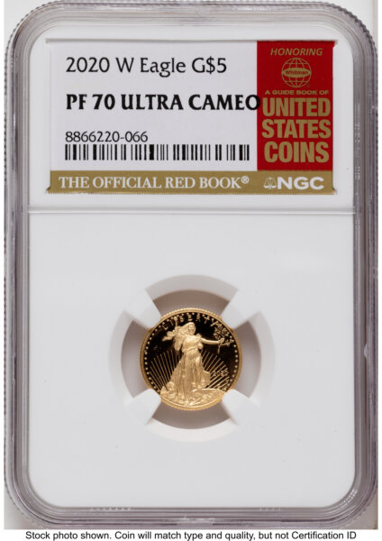 2020-W Proof Gold Eagle 1/10 oz Red Book 70 NGC
