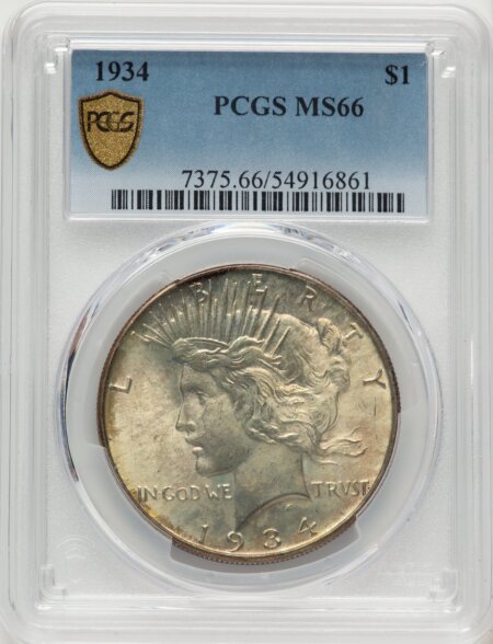 1934 S$1 PCGS Secure 66 PCGS