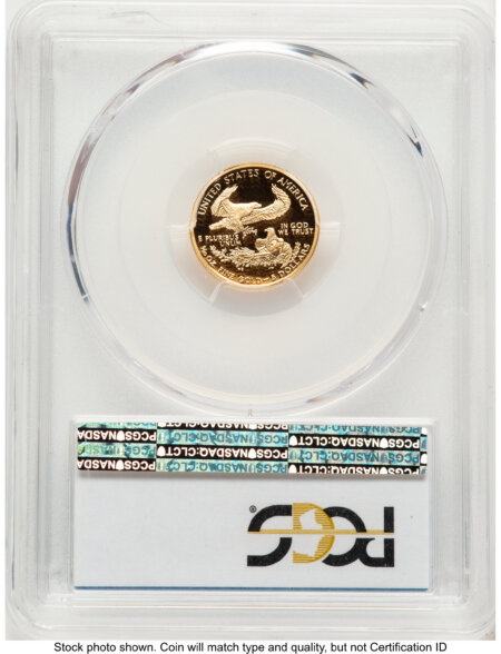 2003-W Proof Gold Eagle 1/10 oz Blue Gradient 70 PCGS