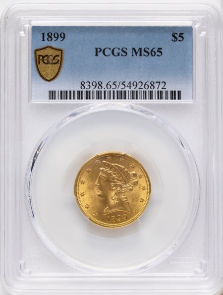1899 $5 PCGS Secure 65 PCGS