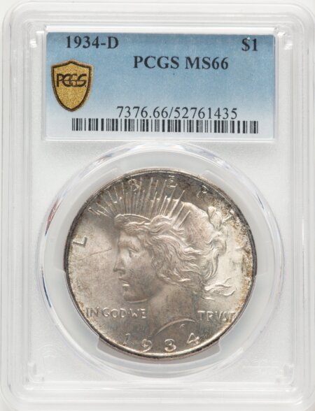 1934-D S$1 PCGS Secure 66 PCGS