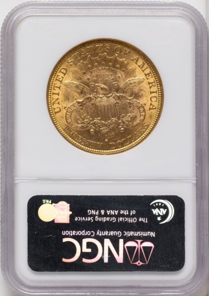 1877-S $20 Brown Label 61 NGC