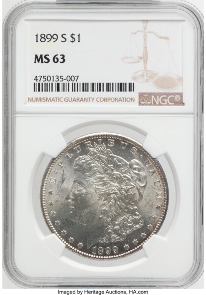 1899-S S$1 63 NGC
