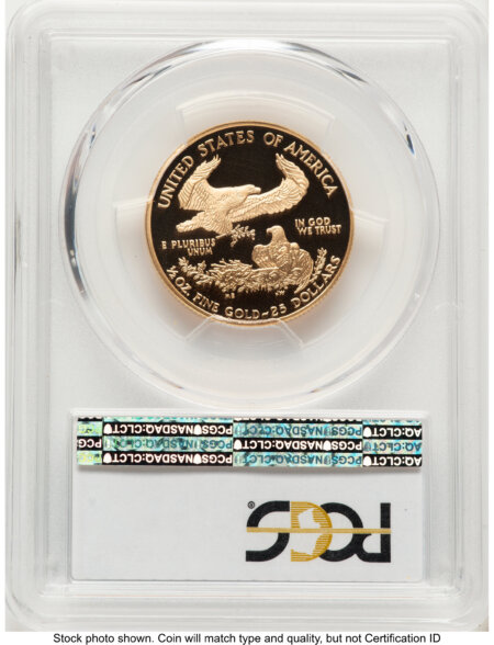 2003-W Proof Gold Eagle 1/2 oz Blue Gradient 70 PCGS