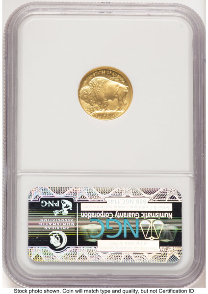 2008-W Burnished Gold Buffalo 1.85 oz Brown Label 70 NGC