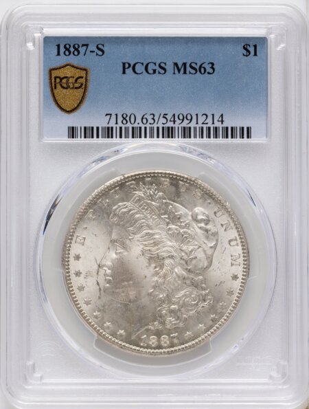 1887-S S$1 PCGS Secure 63 PCGS