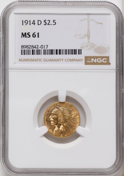 1914-D $2 1/2 61 NGC