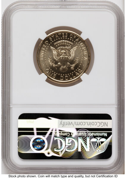 2026 Semiquincentennial President Donald J. Trump $1 (Privy Mark) Congress Eagle Flag Label 65 NGC