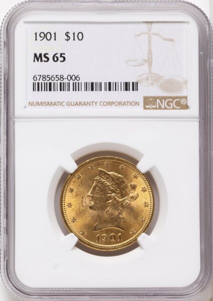 1901 $10 65 NGC