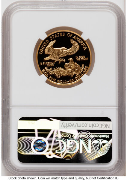 2001-W Proof Gold Eagle 1/2 oz Red Book 70 NGC