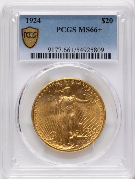 1924 $20 Saint PCGS Secure PCGS Plus 66 PCGS
