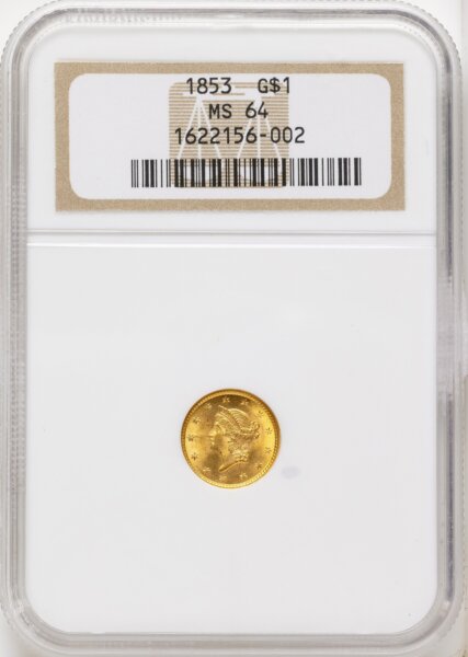1853 G$1 64 NGC